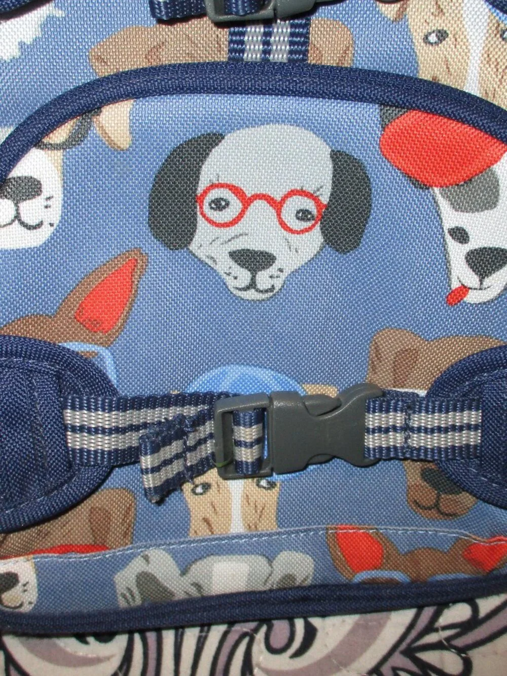 HTF Pottery Barn Mackenzie mini DOGS Backpack Toddler Pre-School Size  No Mono